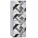 Αυτοκόλλητο ψυγείου BLACK AND WHITE MARBLE GEOMETRICAL 2