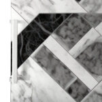 Αυτοκόλλητο ψυγείου BLACK AND WHITE MARBLE GEOMETRICAL 2
