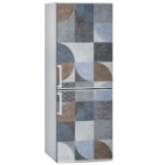Αυτοκόλλητο ψυγείου BROWN AND BLUE GEOMETRICAL
