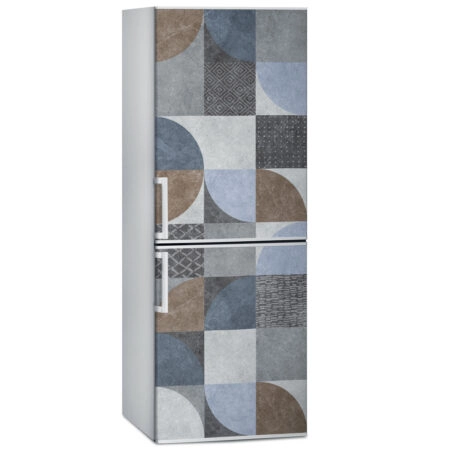 Αυτοκόλλητο ψυγείου BROWN AND BLUE GEOMETRICAL - Αλλα