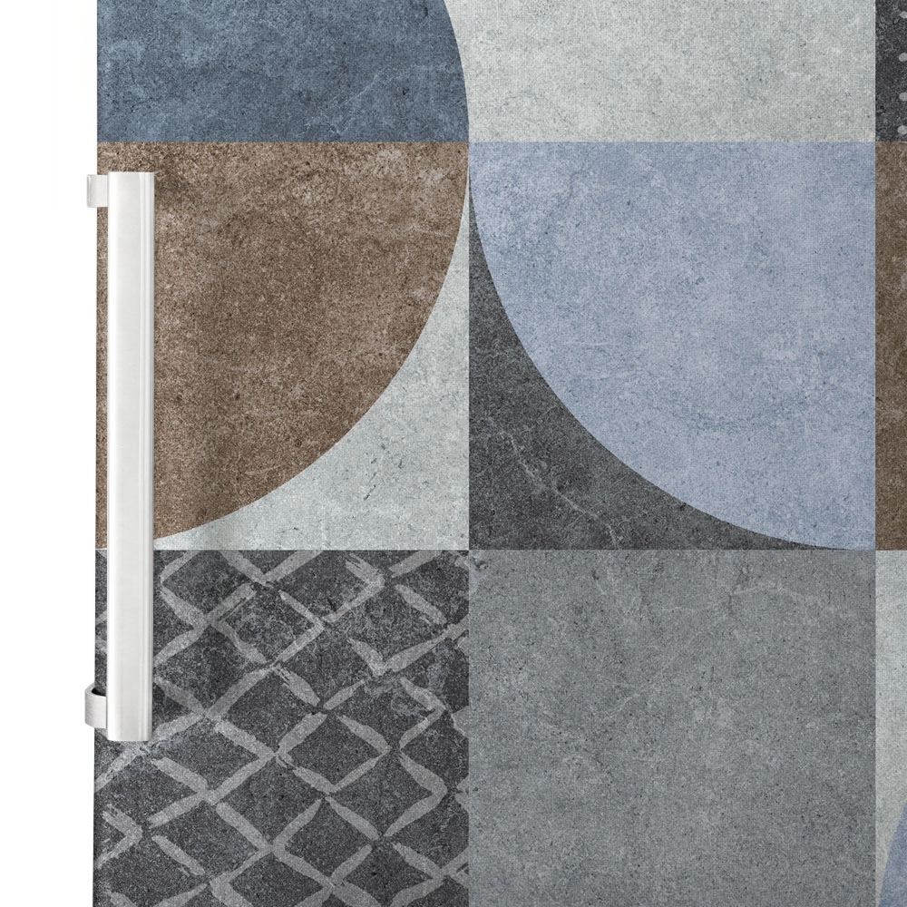 Αυτοκόλλητο ψυγείου BROWN AND BLUE GEOMETRICAL