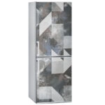 Αυτοκόλλητο ψυγείου BROWN AND GREY GEOMETRICAL