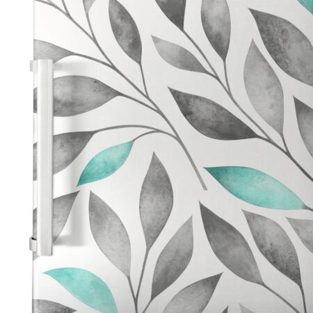 Αυτοκόλλητο ψυγείου FLORAL GREY AND BLUE LEAVES - Floral Sticky 2