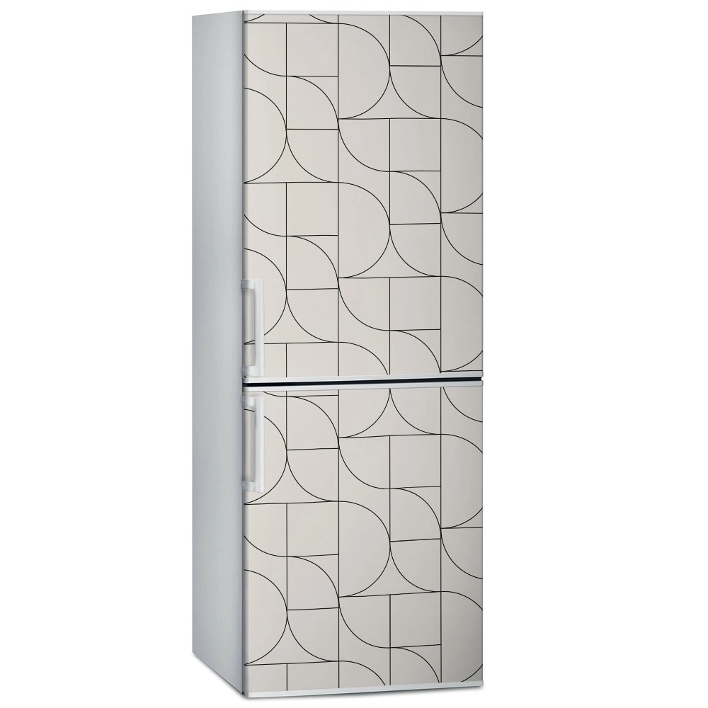Αυτοκόλλητο ψυγείου GEOMETRICAL ABSTRACT BEIGE PATTERN