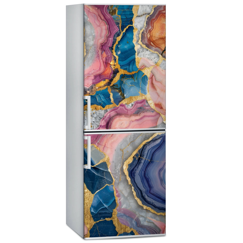 Αυτοκόλλητο ψυγείου PASTEL AND GOLD MARBLE