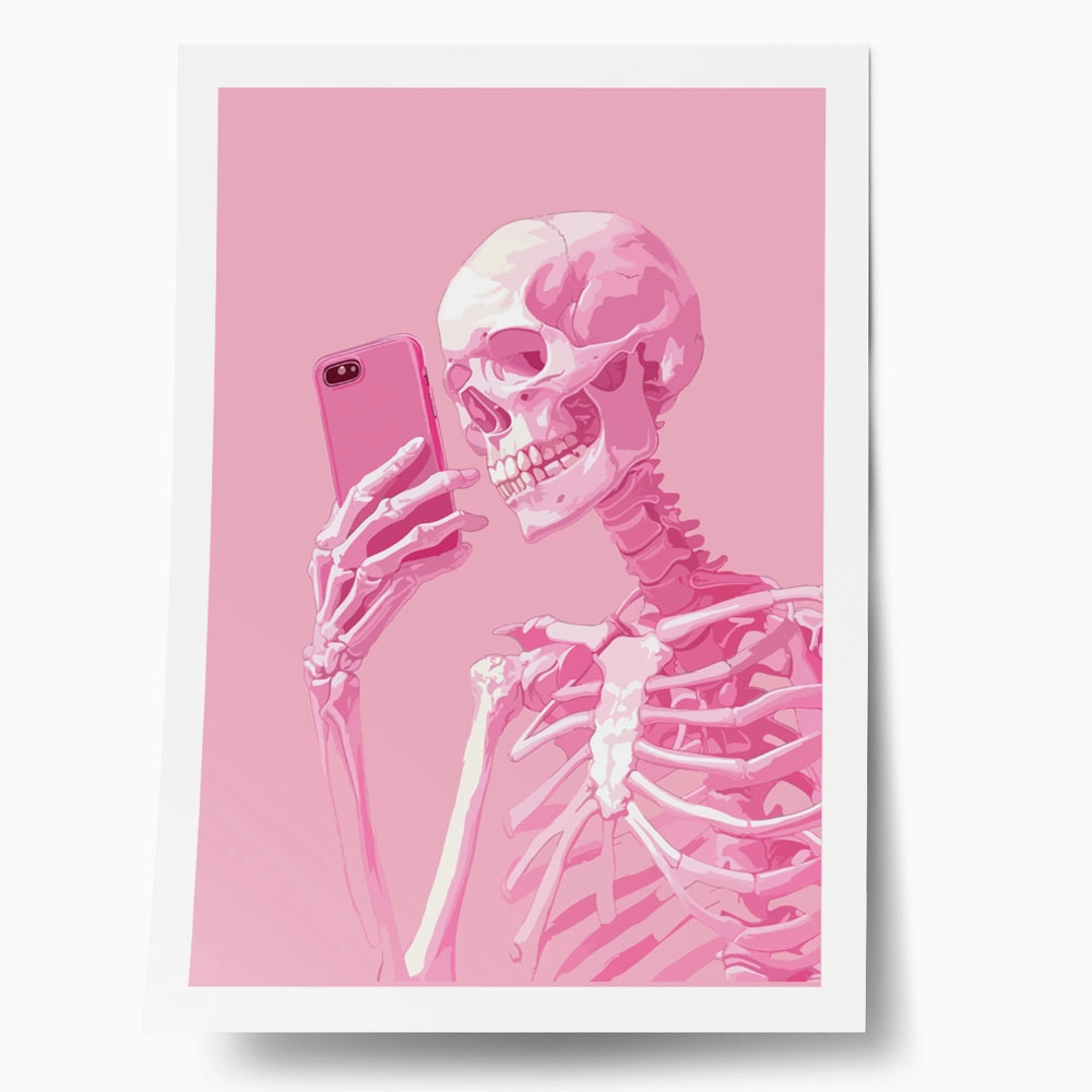 Πόστερ PINK SKELETON SELFIE
