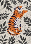 Πόστερ RETRO TRENDY SLEEPING TIGER