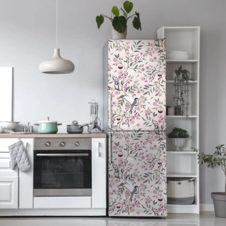 Αυτοκόλλητο ψυγείου VINTAGE PINK GARDEN - Floral Sticky 1