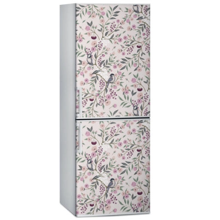 Αυτοκόλλητο ψυγείου VINTAGE PINK GARDEN - Floral