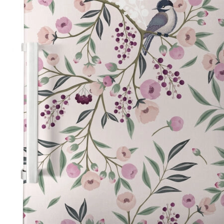 Αυτοκόλλητο ψυγείου VINTAGE PINK GARDEN - Floral Sticky 2