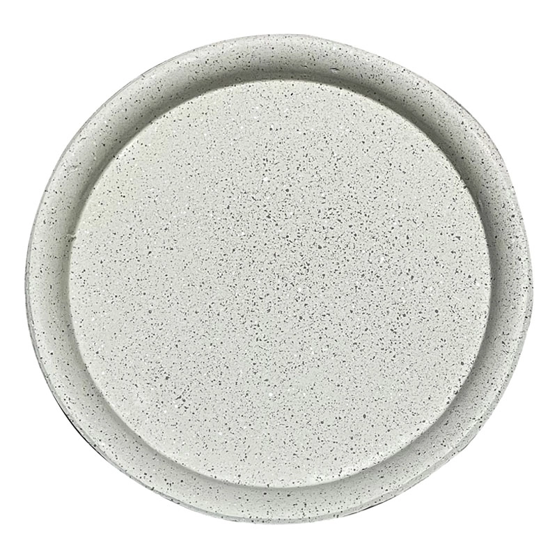 ΠΙΑΤΟ FIBER CLAY ΜΠΕΖ-ΓΡΑΝΙΤΗ ΣΤΡΟΓΓΥΛΟ ΓΙΑ ΚΑΣΠΩ - Φ40x3.5cm