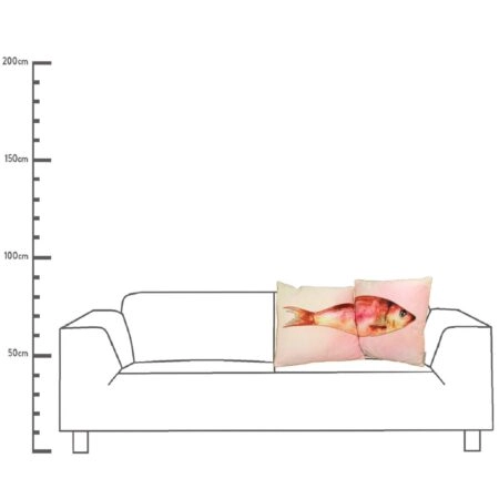 Μαξιλάρι Ψάρι Ροζ Polyester 45x45cm Σετ 2Τμχ - Διακοσμητικά Μαξιλάρια Sticky 4