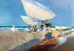 Πινακας σε καμβά JOAQUIN SOROLLA - ARREGLANDO LAS REDES