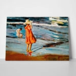 Πινακας σε καμβά JOAQUIN SOROLLA - CHILDREN ON THE BEACH