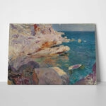 Πινακας σε καμβά JOAQUIN SOROLLA - FELSEN VON JAVEA MIT WEISSEM BOOT