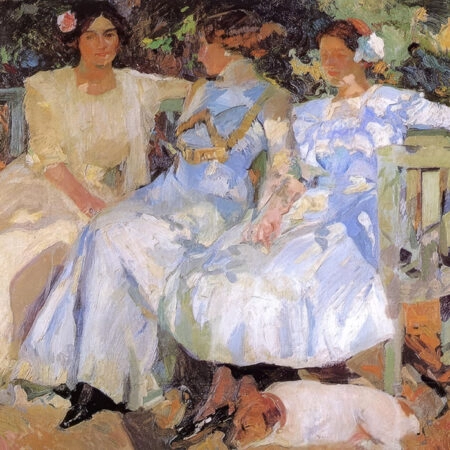 Πινακας σε καμβά JOAQUIN SOROLLA - MY WIFE AND DAUGHTERS IN THE GARDEN - Sorolla Joaquin Sticky 5