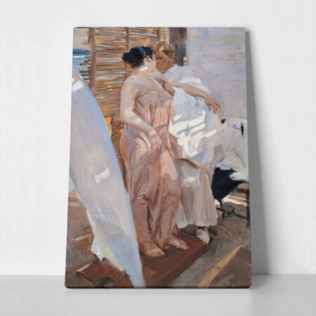Πινακας σε καμβά JOAQUIN SOROLLA - THE PINK ROBE AFTER THE BATH