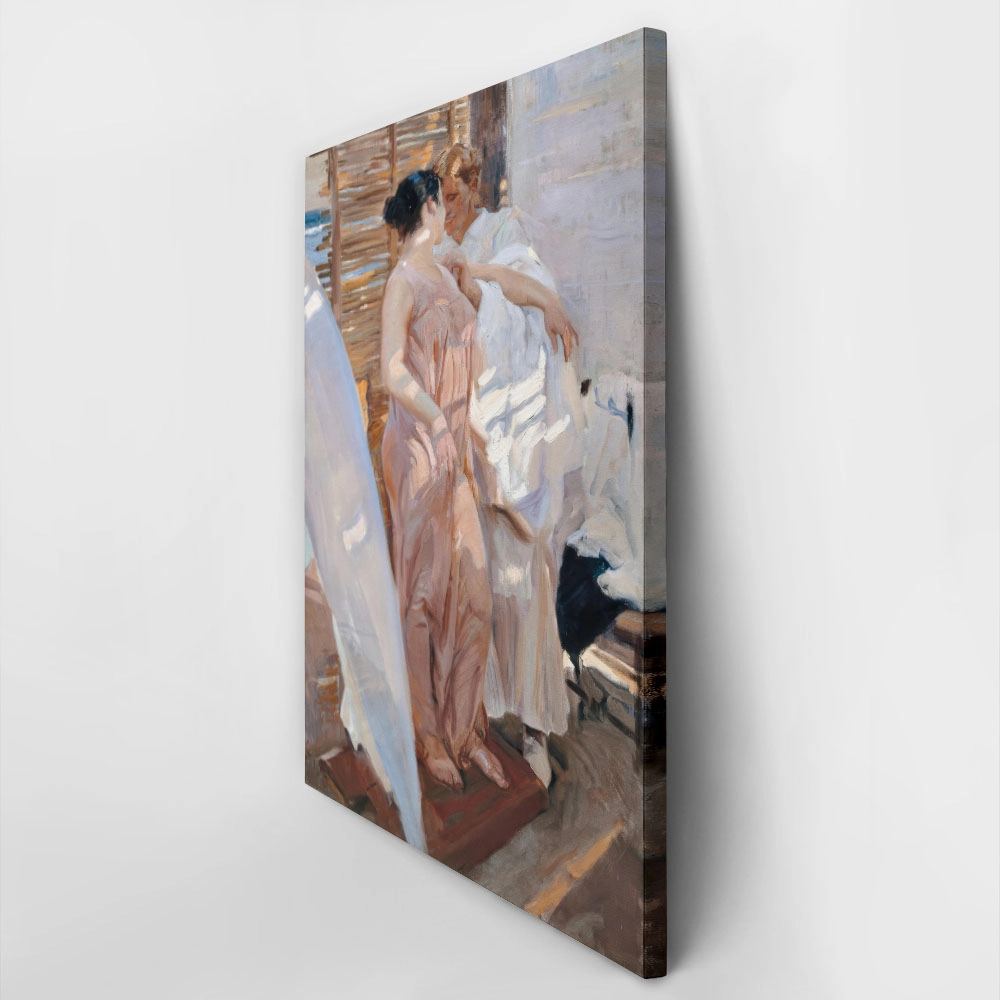 Πινακας σε καμβά JOAQUIN SOROLLA - THE PINK ROBE AFTER THE BATH