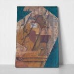 Πινακας σε καμβά JUAN GRIS - BOTTLE OF RUM AND NEWSPAPER