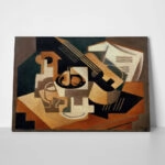 Πινακας σε καμβά JUAN GRIS - GITARRE UND OBSTSCHALE