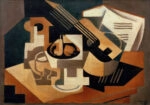 Πινακας σε καμβά JUAN GRIS - GITARRE UND OBSTSCHALE