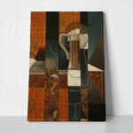 Πινακας σε καμβά JUAN GRIS - GLASS OF BEER AND PLAYING CARDS
