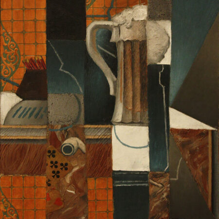 Πινακας σε καμβά JUAN GRIS - GLASS OF BEER AND PLAYING CARDS - Juan Gris Sticky 5