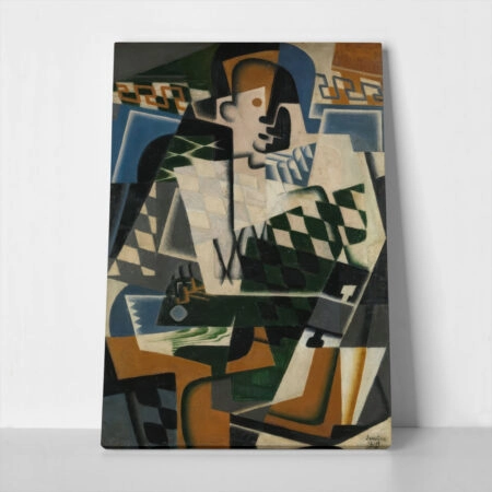 Πινακας σε καμβά JUAN GRIS - HARLEQUIN WITH A GUITAR - Juan Gris