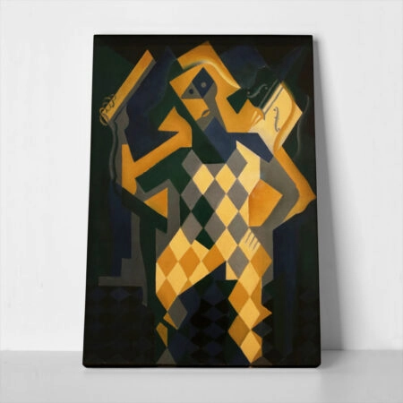 Πινακας σε καμβά JUAN GRIS - HARLEQUIN WITH VIOLIN - Juan Gris