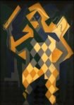 Πινακας σε καμβά JUAN GRIS - HARLEQUIN WITH VIOLIN