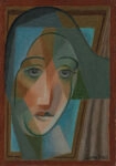 Πινακας σε καμβά JUAN GRIS - HEAD OF A HARLEQUIN