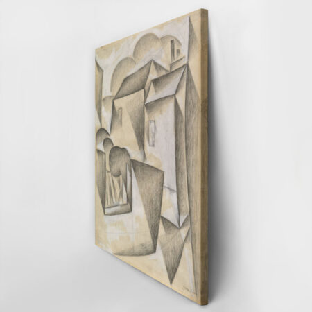 Πινακας σε καμβά JUAN GRIS - HOUSES IN PARIS PLACE RAVIGNAN - Juan Gris Sticky 2