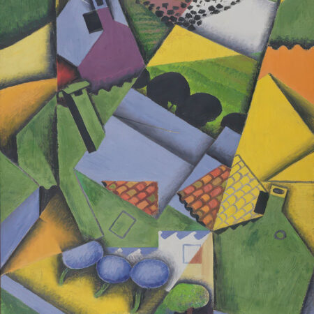 Πινακας σε καμβά JUAN GRIS - LANDSCAPE WITH HOUSES AT CERET - Juan Gris Sticky 5
