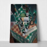 Πινακας σε καμβά JUAN GRIS - STILL LIFE WITH CHECKED TABLECLOTH