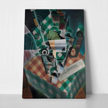Πινακας σε καμβά JUAN GRIS - STILL LIFE WITH CHECKED TABLECLOTH - Juan Gris