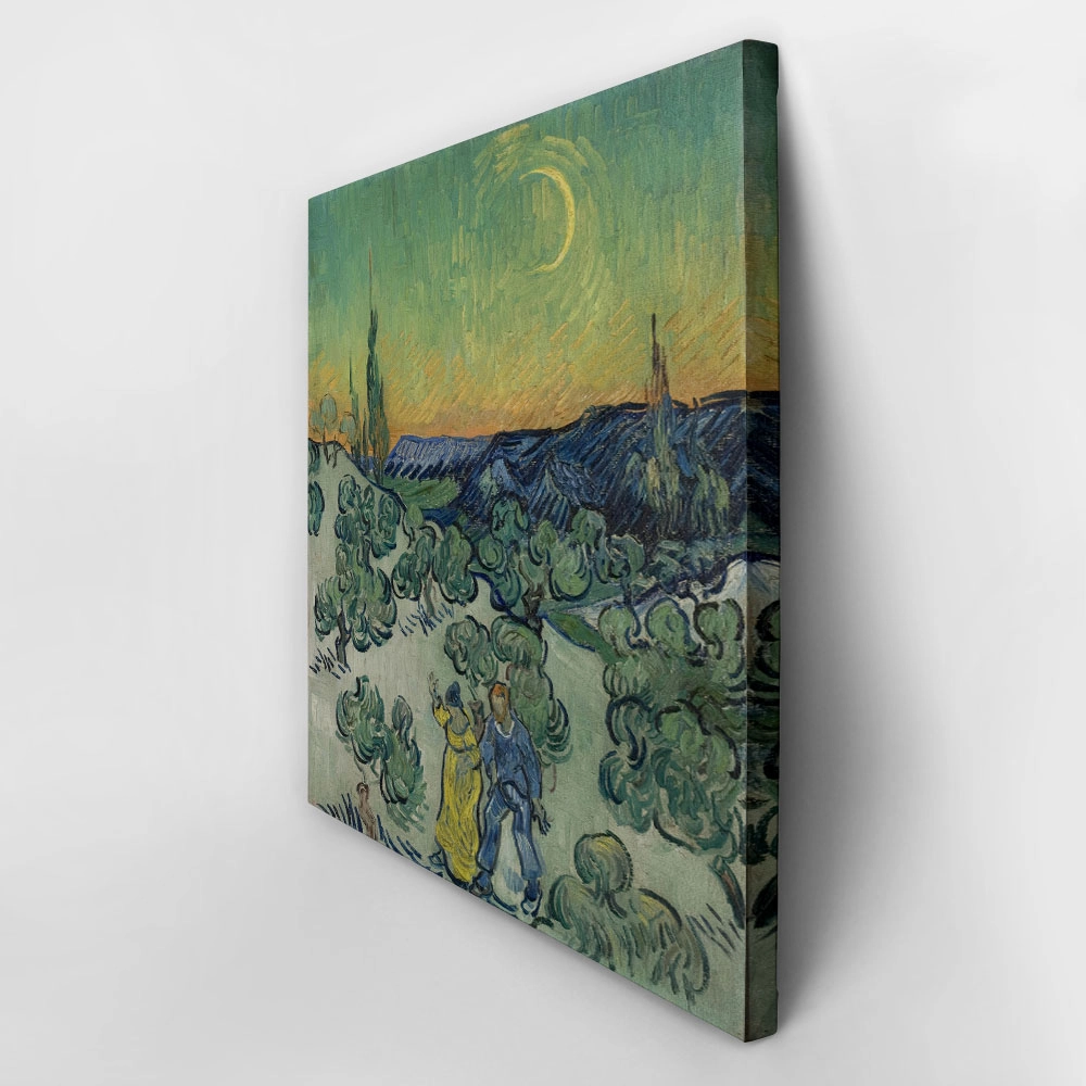 Πίνακας σε καμβά VAN GOGH - A WALK AT TWILIGHT