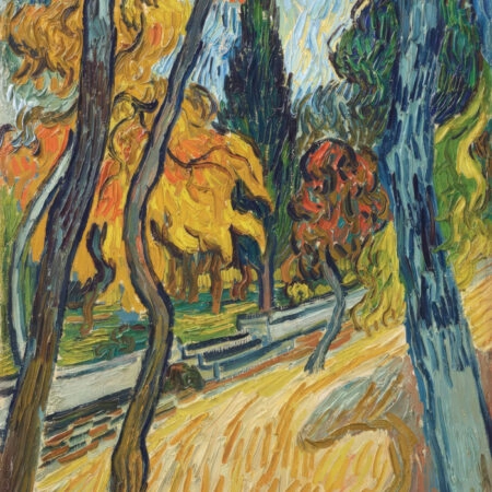 Πινακας σε καμβά VAN GOGH - ARBRES DANS LE JARDIN DE LASILE - Vincent Van Gogh Sticky 6