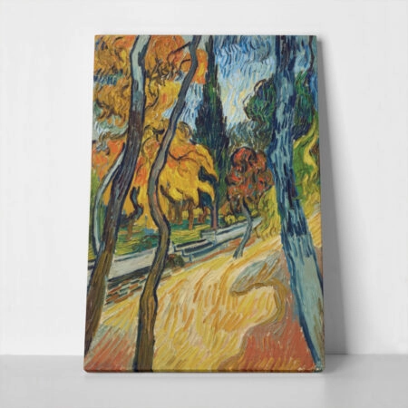 Πινακας σε καμβά VAN GOGH - ARBRES DANS LE JARDIN DE LASILE - Vincent Van Gogh Sticky 1