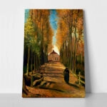 Πινακας σε καμβά VAN GOGH - AVENUE OF POPLARS IN AUTUMN