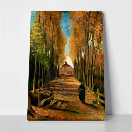 Πινακας σε καμβά VAN GOGH - AVENUE OF POPLARS IN AUTUMN - Vincent Van Gogh Sticky 1