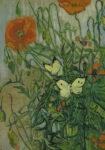 Πινακας σε καμβά VAN GOGH - BUTTERFLIES AND POPPIES