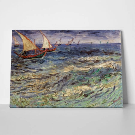 Πινακας σε καμβά VAN GOGH - FISCHERBOOTE BEI SAINTES-MARIES - Vincent Van Gogh Sticky 1