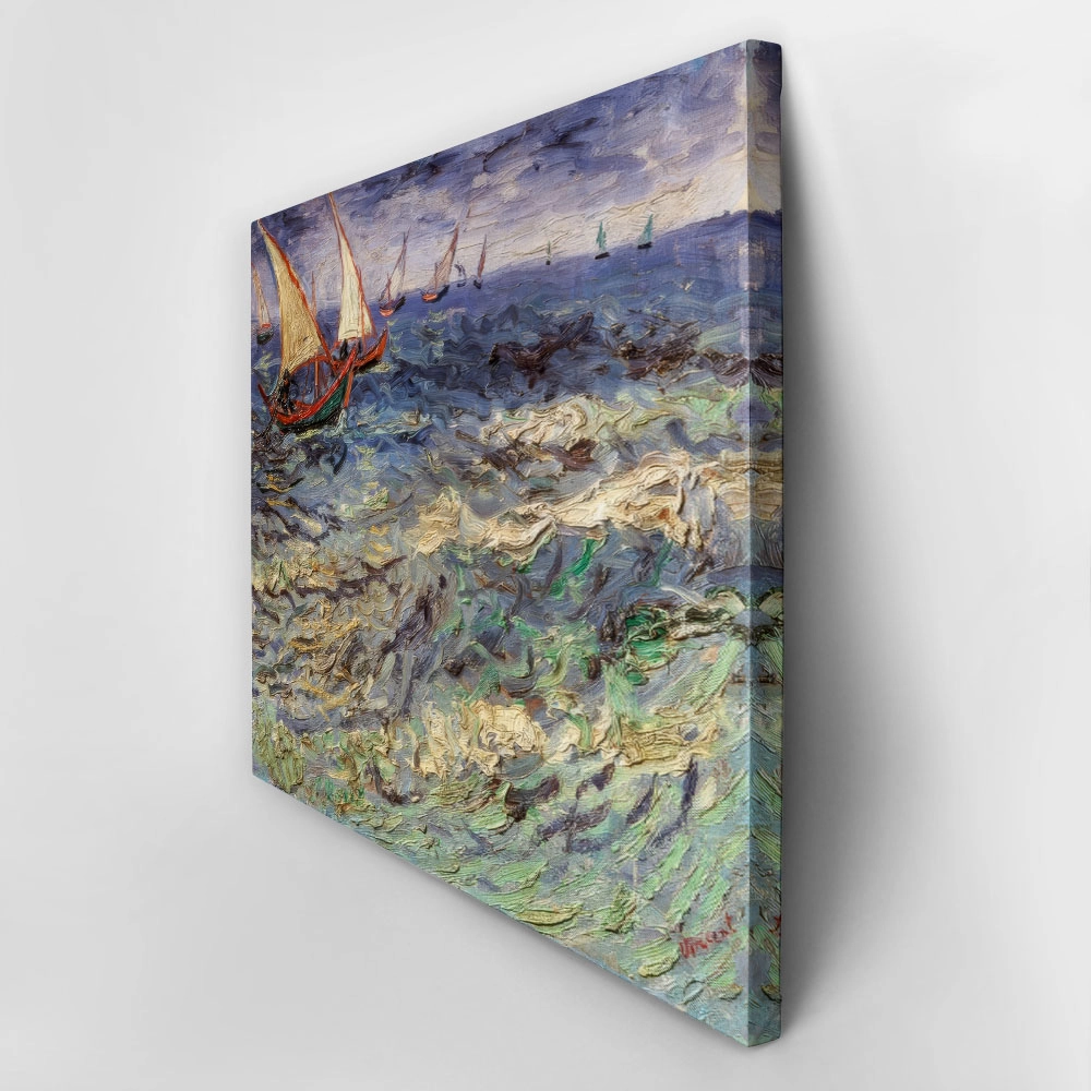 Πινακας σε καμβά VAN GOGH - FISCHERBOOTE BEI SAINTES-MARIES
