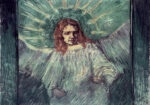 Πινακας σε καμβά VAN GOGH - HEAD OF AN ANGEL AFTER REMBRANDT