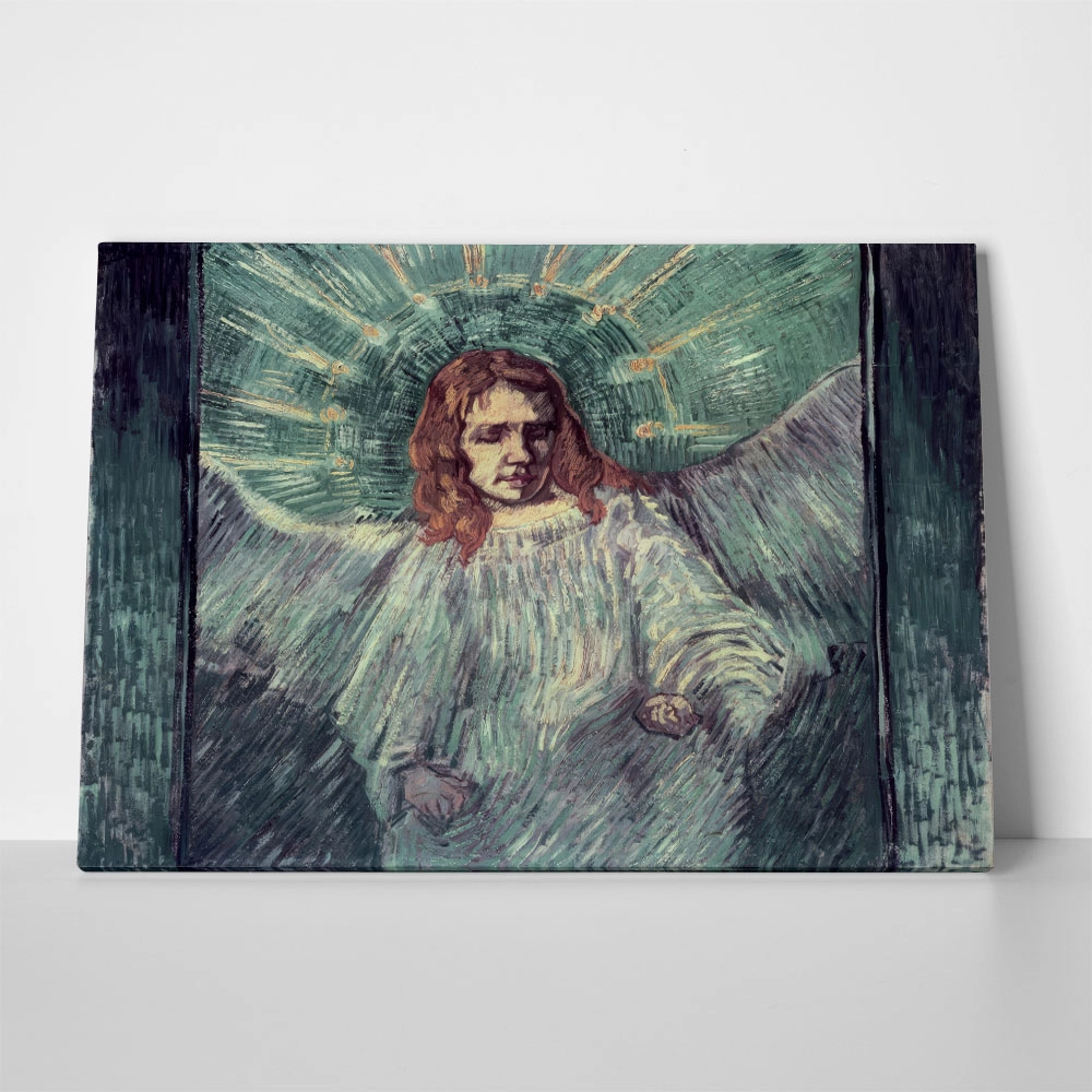 Πινακας σε καμβά VAN GOGH - HEAD OF AN ANGEL AFTER REMBRANDT