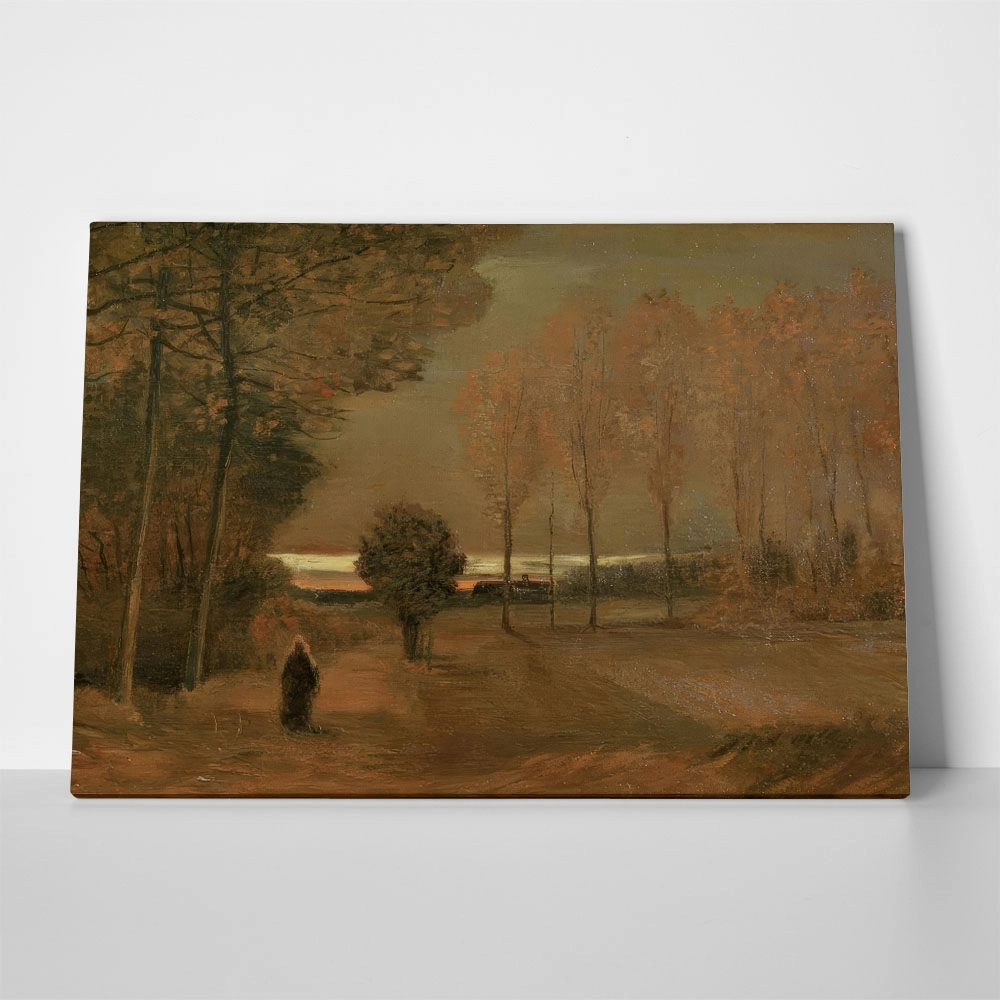 Πινακας σε καμβά VAN GOGH - HERBSTLANDSCHAFT BEI ABEND