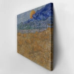 Πινακας σε καμβά VAN GOGH - LANDSCAPE WITH WHEAT SHEAVES AND RISING MOON