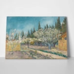 Πινακας σε καμβά VAN GOGH - ORCHARD BORDERED BY CYPRESSES