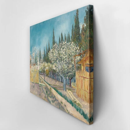 Πινακας σε καμβά VAN GOGH - ORCHARD BORDERED BY CYPRESSES - Vincent Van Gogh Sticky 2