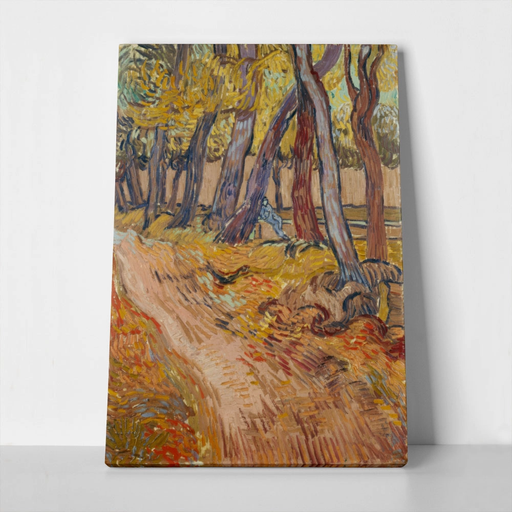 Πινακας σε καμβά VAN GOGH – PATH IN THE GARDEN AT THE ASYLUM AT SAINT RÉMY